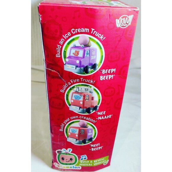 CoComelon Build & Reveal Musical Vehicles School Bus Fire Engine Ice Cream Truck - Picture 16 of 16